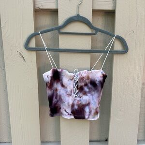 Free People crop top / repurposed & hand dyed by me / pink-brown ombré 🌸